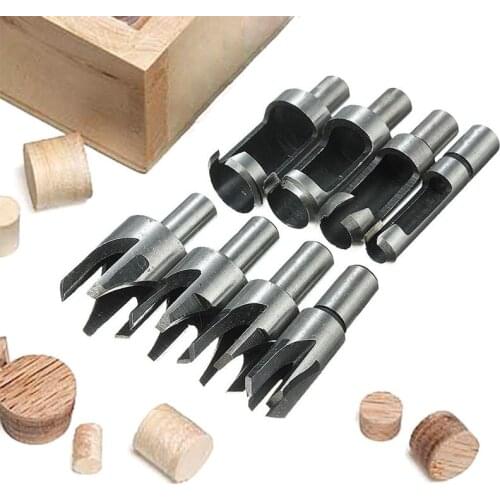 8 Pcs/set Hss Taper Claw Type Wood Plug Cutter Drill Bits 5/8" 1/2" 3/8" 1/4"woodworking Tools Ferramentas