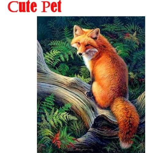 Diamond painting animal fox 3d diy Diamond Painting Kit, diamonds paintings for home decor No Frame Pictures Cross Stitch