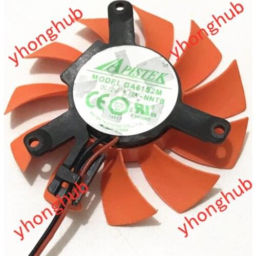 APISTEK GA61S2M DC 12V 0.20A Dia. 55mm C.T.C 39mm 2-Wire Server Frameless Fan