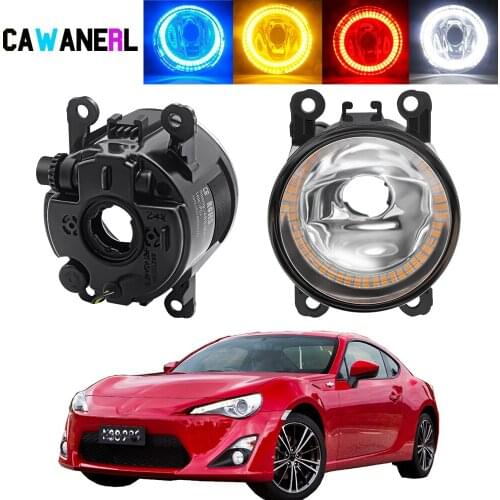 2 X Car Right + Left Angel Eye Fog Light Assembly 20W Halo Ring Fog Daytime Running Lamp DRL 12V For Toyota 86 GT86