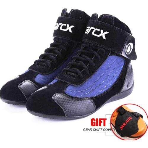 ARCX Motorcycle Cow Leather Boots Motorboats Moto Boot Biker shoes Chopper Cruiser Ankle motobotinki Genuine leather boots