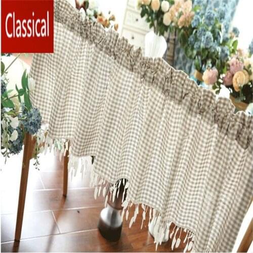 Free Shipping Quality Tassel Curtain Closet Coffee Kitchen Short Small Shades Blinds Home Window Drapes Valance Purdanh Decor
