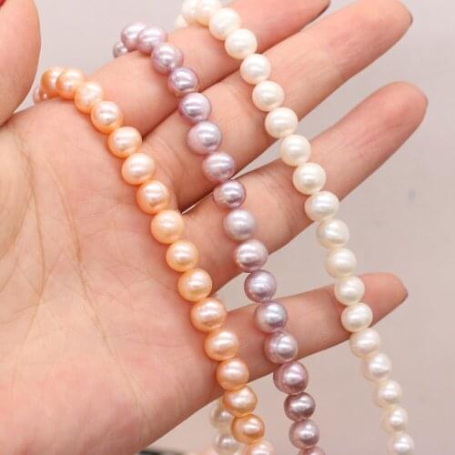 Natural Freshwater Pearl Beads Stylish Potato Shape Loose Beads For Jewelry Making DIY Necklace Bracelet Accessories 7-8mm
