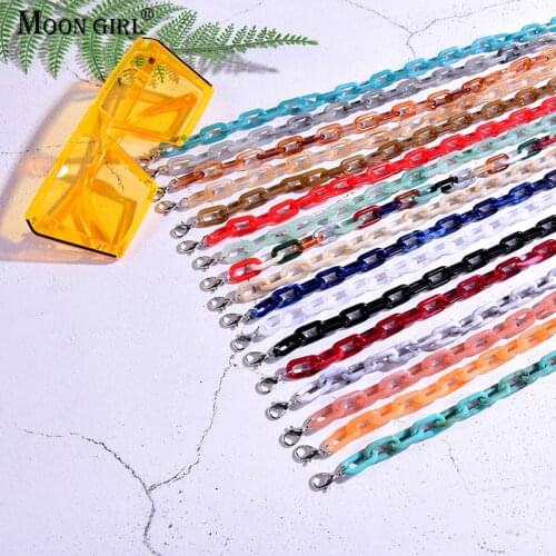 Fashion Acrylic Glasses Chain Lanyard Women Neck Chain for Mask Bluetooth Earphone Holder Reading Sunglasses Hanging Strap