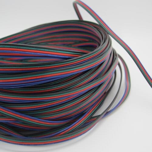 DHL free shipping 4pin LED strip copper cable extension 5050 LED RGB Strip light wire AWG22 200Meter cable extension