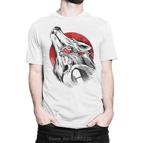Princess Mononoke Anime T-shirt, Wolf Princess Tee, Mens Womens All Sizes On Sale New Fashion Summer Tees Streetwear