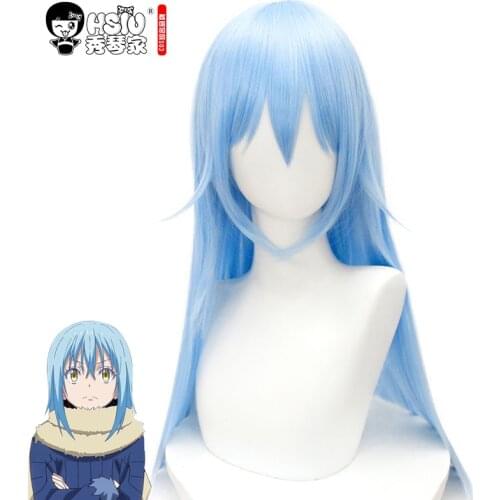 HSIU That Time I Got Reincarnated as a Slime Rimuru Tempest Long Blue Cosplay Wig Tensei shitara Slime Datta Ken Synthetic Hair