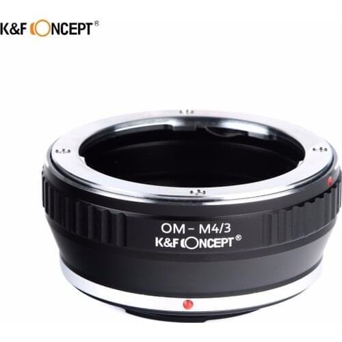 K&F CONCEPT OM-M4/3 Camera Lens Mount Adapter Ring with Lock & Stop pin for Olympus OM Lens to for Micro 4/3 Lens Camera