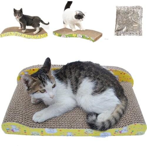 Pet Cat Scratcher Toys Scratchers Board Corrugated Toy Goods For Cats with Catnip Cat Scratcher Toy For Cats Pet Cat Accessories