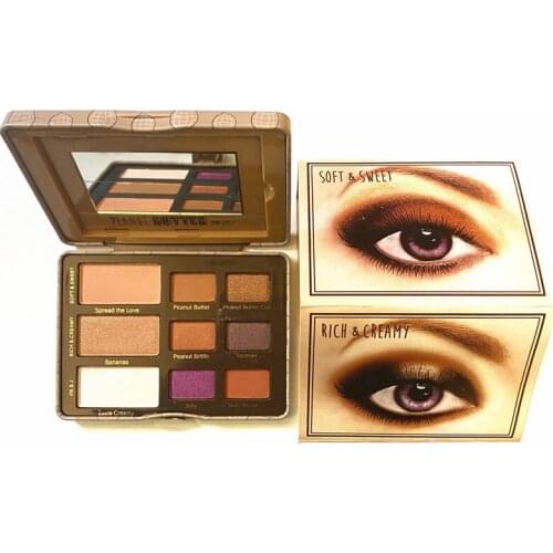 Peanut Butter Matte 9 Colors Eye Shadow Blush Cosmetic Eye Shadow Pallete Beauty Make Up Eye Shadow Shimmer Pigmented Palette