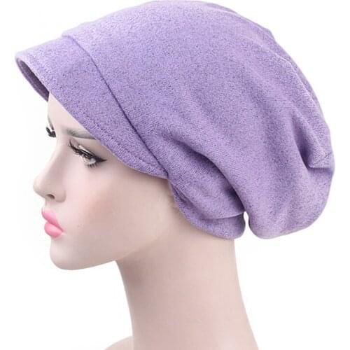 New Cycling Hat Fashion Female Indian Muslim Stretch Headscarf Cap Casual Creative Pile Ciclismo Hat 5 Colors