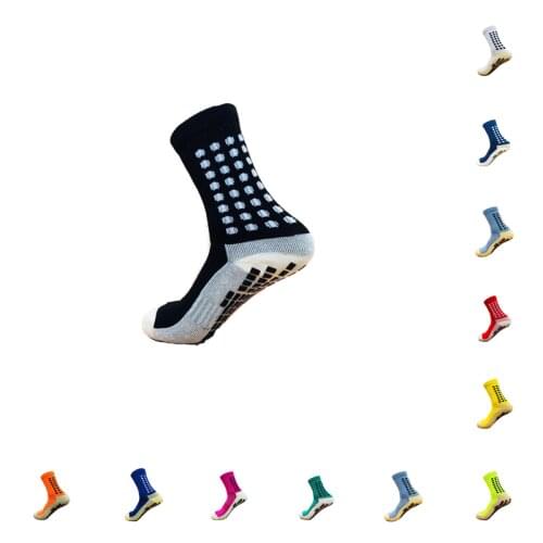 Men Anti Slip Football Socks Women Athletic Socks Absorbent Sports Grip Socks for Basketball Soccer Volleyball Running Socks