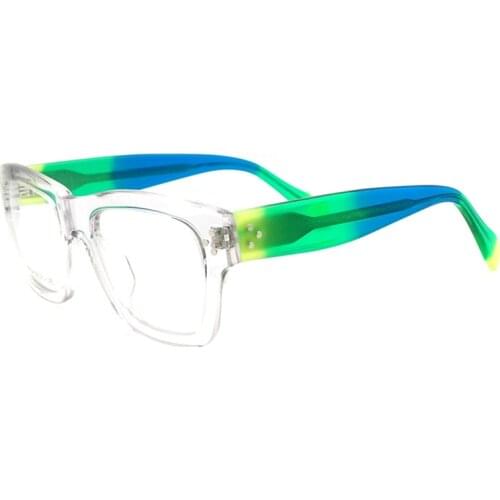 Hand made Optical Glasses Frame Women Vintage Acetate Glasses Frame Man Cat Eye Square Eyeglass Frame Female Top Quality SQK9156