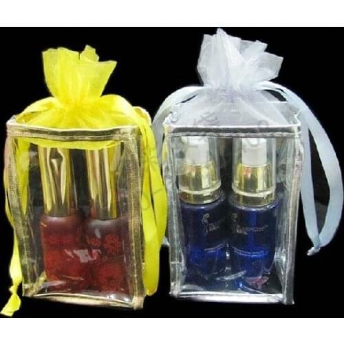 Wholesale Fast Free shipping .8*12*5cm good quality clear pvc cosmetic bag,golden and silve,packing bag gift bag.300piece\lot