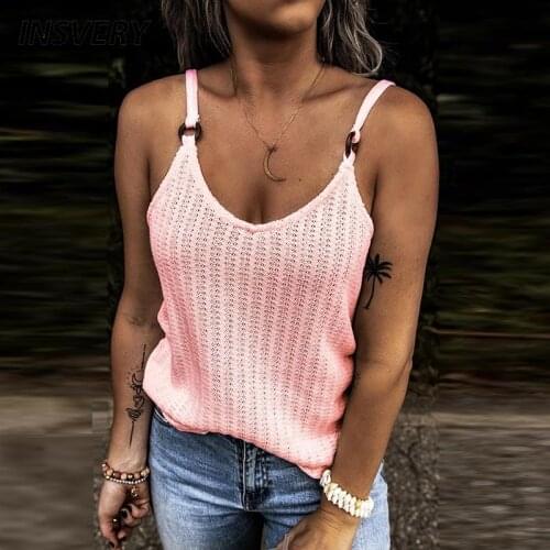 Casual Tank Top Women Summer Knitted Vest Ladies Solid Sleeveless Sexy Shirt Women Fashion Loose T-shirt Plus Size