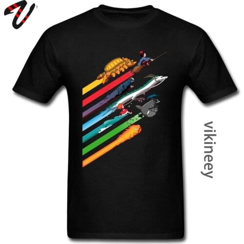 Rainbow Speed Race Totoro Turtle Game T-Shirt STUDIO GHIBLI Miyazaki Anime Funny Tshirt Boy Dragon Great T Shirt