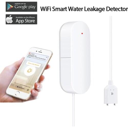Tuya Wifi Water Leakage Alarm Independent WIFI Water Leak Sensor Detector Flood Alert Overflow Security Alarm System Tuya Smart