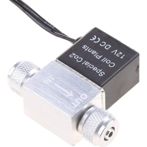 CO2 Solenoid Valve DC 12V Aquarium CO2 Regulator System Low Temperature Solenoid Valve for Fish Tank