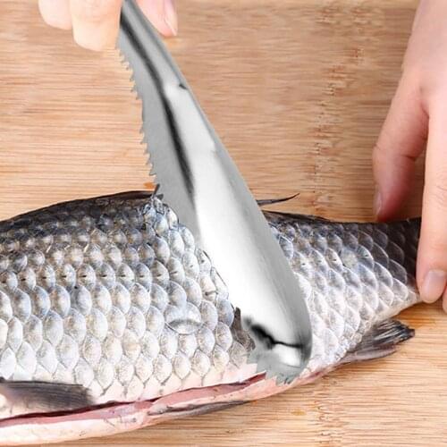 Fish Scale Planer Household Stainless Steel Scaler Tool Practical Fish Brush Kitchen Accessories Fish Scales Remover