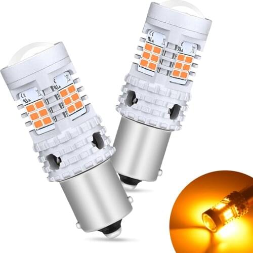 AUXITO 2x 1156 BA15S P21W BAU15S PY21W W21W LED Bulbs 3020 26SMD Canbus Error Free T20 7440 LED Lamp Turn Signal Light No Flash