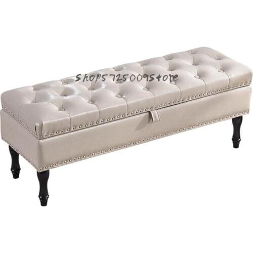 European Style Bed End Stool Shopping Mall Shoes Stool Bedroom Bedside Storage Bench Sofa Stool Living Room Wear Shoes Stool