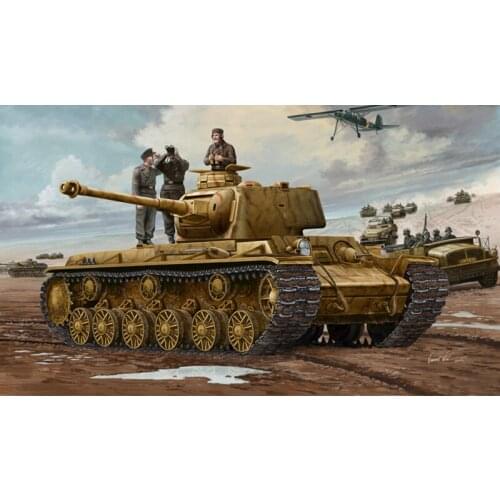 Trumpeter 00366 1/35 German Pz.Kpfm KV-1 756(r) Tank Assembly Model Kit DIY TH05594-SMT6