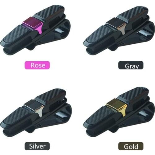 Universal Car Glasses Cases Portable Ticket Card Clamp Car Sun Visor Sunglasses Holder ABS Eyeglasses Clip Auto Accessories