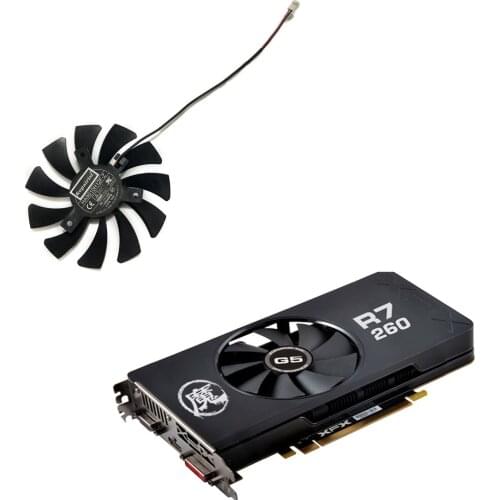 1 Piece Of 85MM 0.57A 2Pin GPU VGA Cooler Fan For XFX R7 260X Core Edition Graphic Card Cooling As Replacement