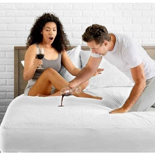 Waterproof Terry Towel Mattress Protector Fitted Sheet Bed Cover Single King