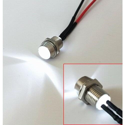 Pilot Indicator Lights Plastic LED Lamp Replacement 10pcs 12V 8mm Dash Dashboard