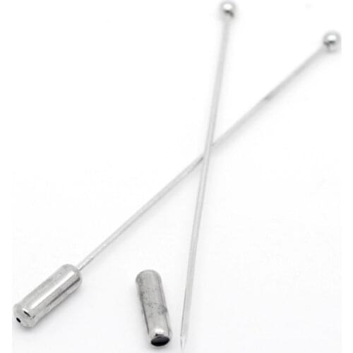 100Pcs Brooches Broches Ball Pins Silver Tone Crafts DIY Jewelry Findings 8x0.4cm