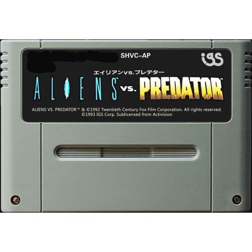16Bit Games ** ALIENS VS. PREDATOR ( Japan NTSC Version!! )
