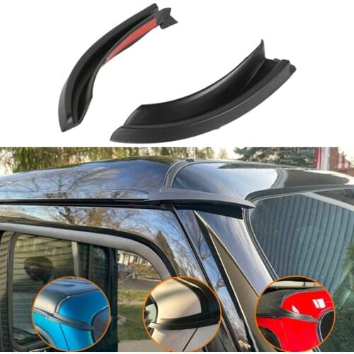 2pcs ABS Car Auto Water Rain Gutter Extension Accessories For Jeep Wrangler JL 2018 2019 2020 Parts