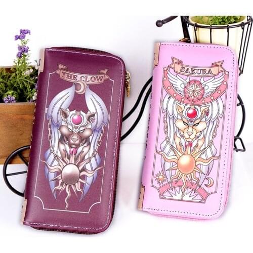 2 Styles Anime Card Captor Cardcaptor Sakura Cosplay Money Bag Wallet Long Coin Purse Card Holder Gift
