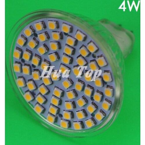 20Pcs 4W MR16 LED cup bulb DC 12V Home lamp SMD 3528 60 leds Spotlight White small lampada Energy Saving Cystal candle ampoule