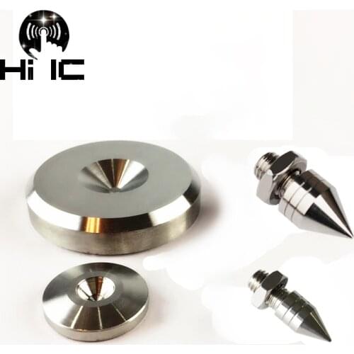 4 Pcs 304 Stainless Steel Speaker Spikes CD Amplifier Turntable Pad Stand Feet loudspeaker box Spikes Cone Floor Foot Nail