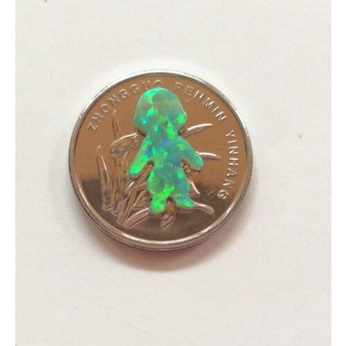 50PCS/Lot OP11 Kiwi Green 8.5*13MM Syntehtic Opal Boy For Jewelry
