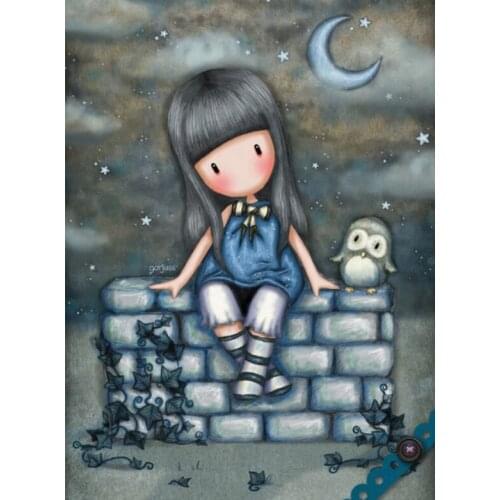 5D DIY Diamond Painting Kits Cartoon Little Girl Doll Full Round Square With AB Drill Embroidery Mosaic Home Decor