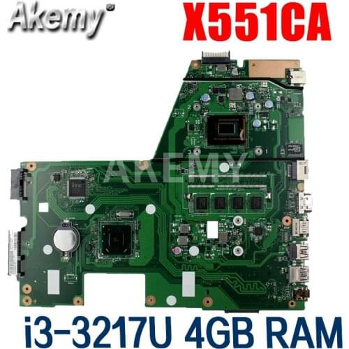 Akemy For Asus X551CA X551C F551C laptop motherboard i3-3217U 4GB RAM 100% testedwork original mainboard