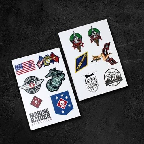 USA Flag MARINE RAIDER FOUNDATION Tactical Sticker MARSOC VICTORY Rangers Military Adhesive Suitcase Journaling Scrapbooking
