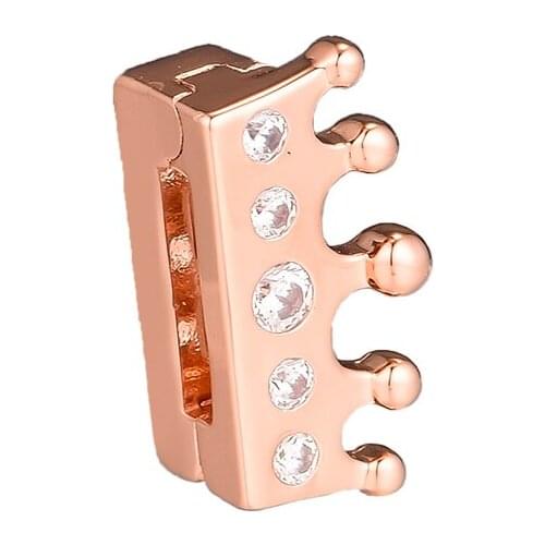 Charms 925 Silver Original Fit Pandora Reflexions Bracelets Sterling Silver Dazzling Crown Clip DIY Beads for Women Jewelry