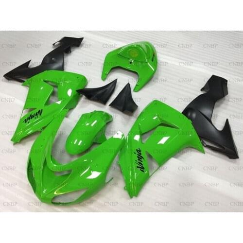 For Kawasaki ZX10r 2006 - 2007 Body Kits Ninja ZX 10r 07 Body Kits ZX10r 06 Green Black Motorcycle Fairing