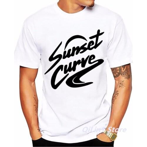 Julie And The Phantoms Sunset Curve Tshirt Men Summer Top White Male Hip Hop Ulzzang Tshirt Funny Cartoon T-Shirt Streetwear