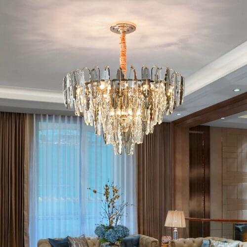 Postmodern Crystal Chandelier Dining Room Light Nordic Living Room Bedroom Crystal Hanging Lamps Luxurious Chandelier Gorgeous