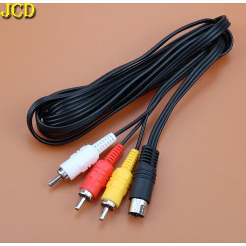 JCD 1.8M Audio Video AV Cable For Sega For Saturn S-Video A/V RCA Connection Cord