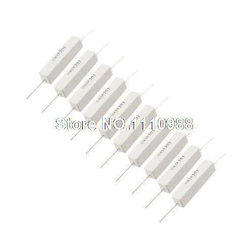10 Pcs 10W Watt 2 Ohm Ceramic Cement Power Resistors Hxmkx