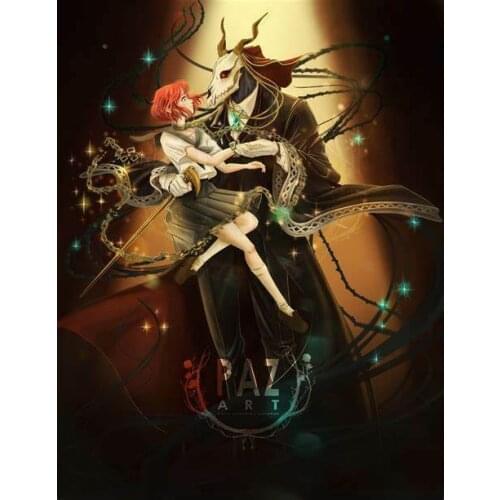 Hot Japan Anime Mahoutsukai no Yome Art Film Print Silk Poster Home Wall Decor 24x36inch