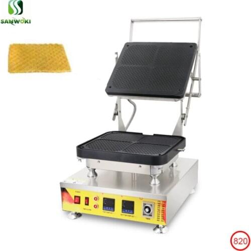 4pcs/mold Electric wafer biscuit making machine wafer waffle machine egg roll maker machine grid waffle forming machine