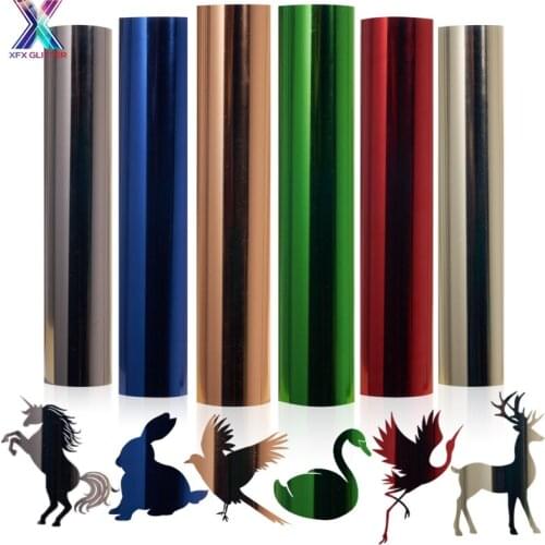 XINFANGXIU 25x30.5cm HTV cricut Multicolor Adhesive Craft Permanent Vinyl Sticker Letter Film Soft Metal Htv Vinyl for Tshirt
