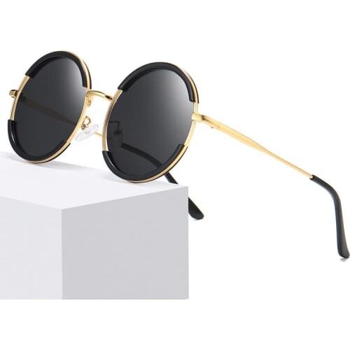 Fashion Round Frame Sunglasses 2021 New Womens Polarized Sunglasses Outdoor Travel Sunglasses Fishing Eyewear Driving Mirror